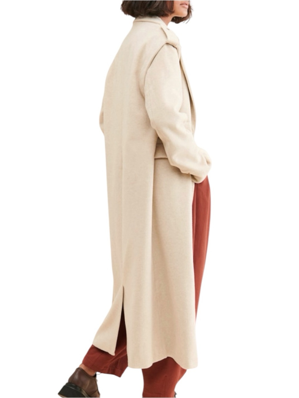 4th + Reckless Seana Boxy Coat in Beige - Picture 2 of 9